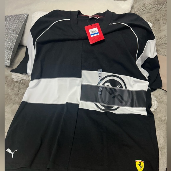 NWT - Puma Shirts | Puma Scuderia Ferrari Short Sleeve Color: Black | Size: xl - Picture 3 of 9